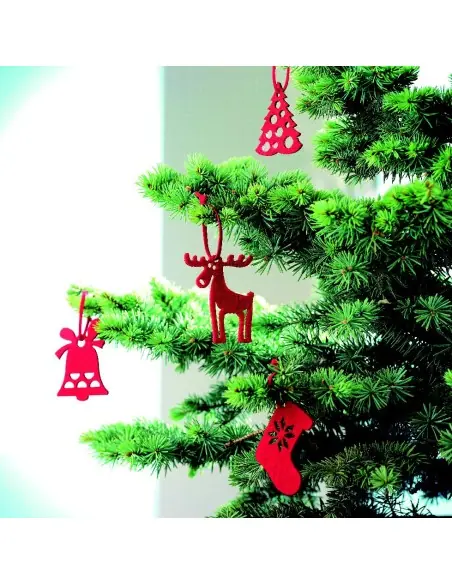 Set 6 adornos árbol en fieltro 7CX1335
