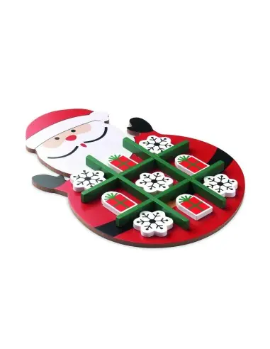 Tres en raya navideño madera 7CX1568 Tres en raya navideño madera 7CX1568