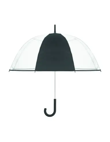Paraguas transparente de diámetro 102cm/23″ con mango curvo. 7MO2167